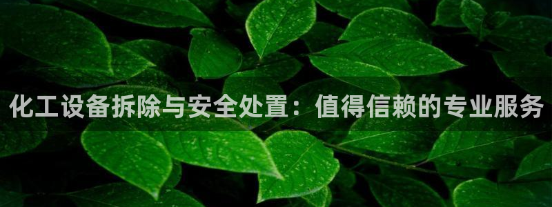 门徒娱乐吧：化工设备拆除与安全处置：值得信赖的专业